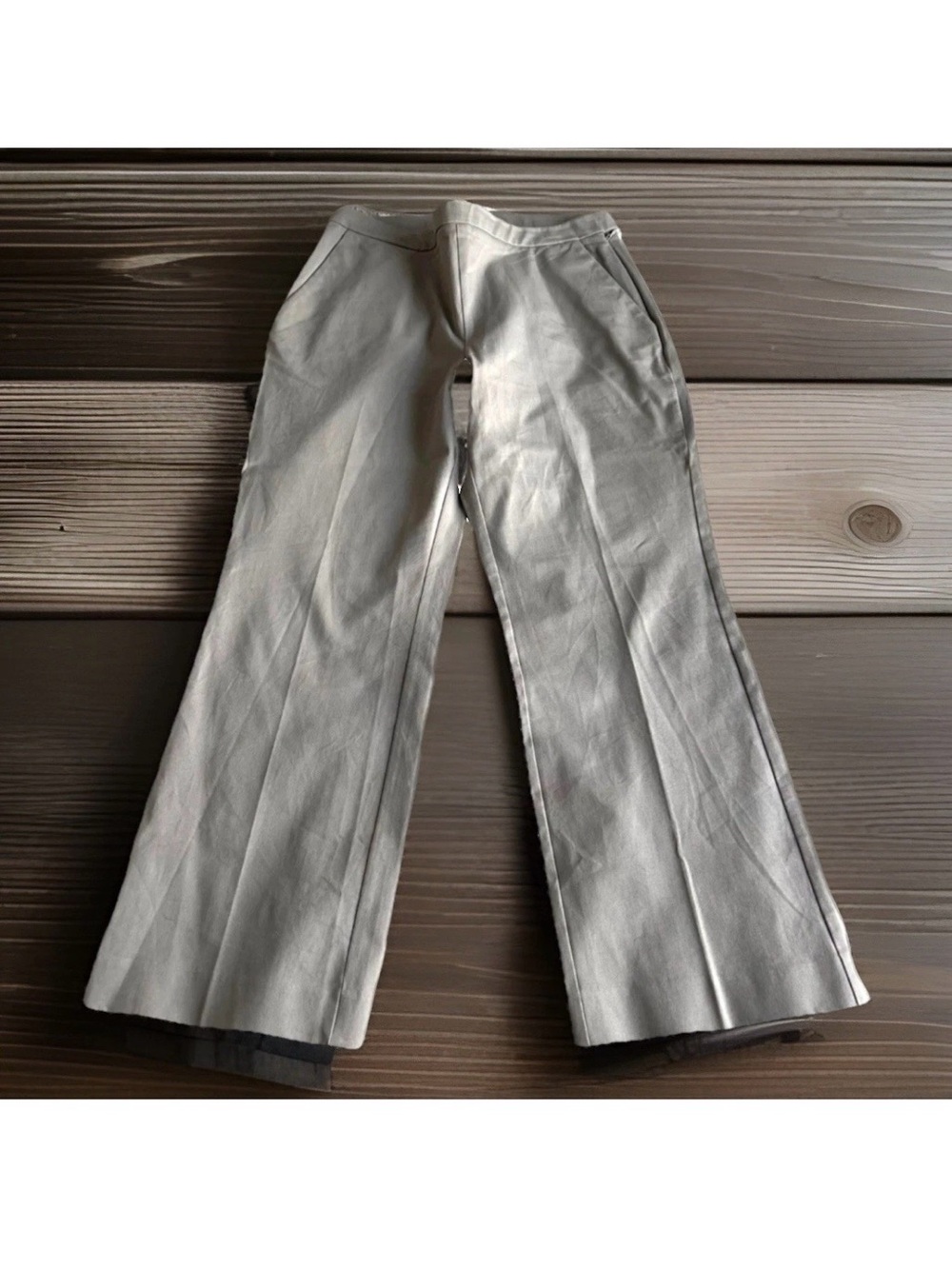 Eileen Fisher | Organic Cotton Gray Chino Ankle Pants Sz 8